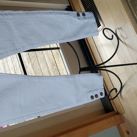 Loft Made and Loved Slim Pockets Skinny Button Seams White Sz. 24/00 - Picture 7 of 16
